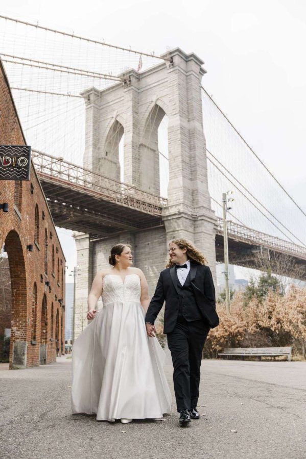Anna and Aaron's urban NYC Wedding in the historic DUMBO area of Brooklyn.