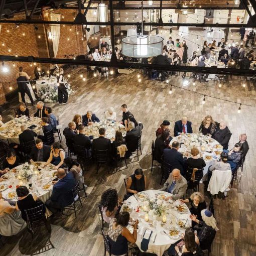 String Lights at Anna and Aaron's wedding at 26 Bridge in Brooklyn, NY. String Lights at Anna and Aaron's wedding at 26 Bridge in Brooklyn, NY.