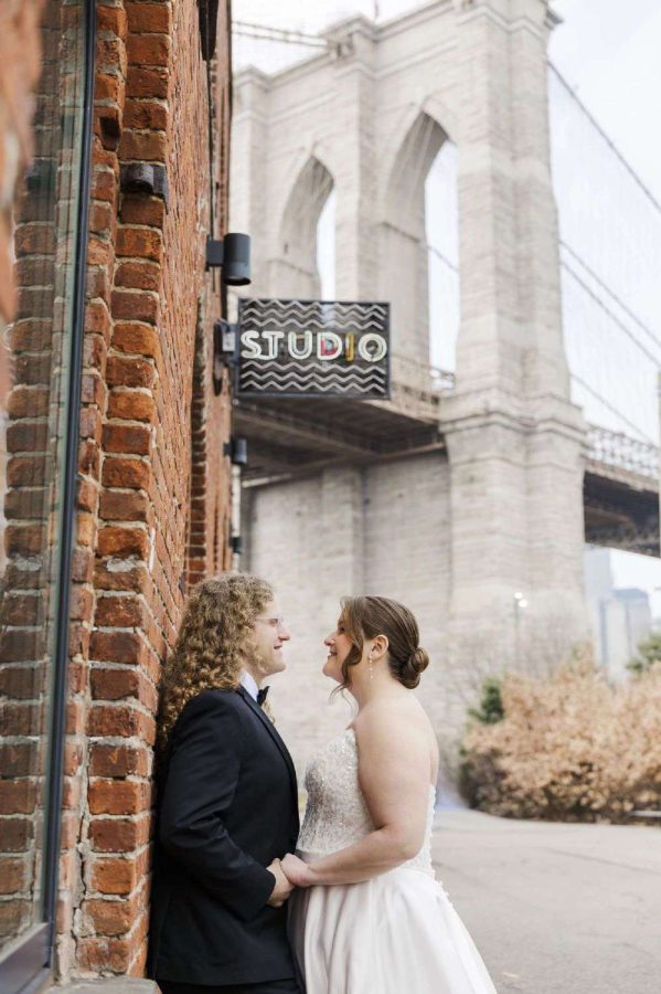 Anna and Aaron's urban NYC Wedding in the historic DUMBO area of Brooklyn.