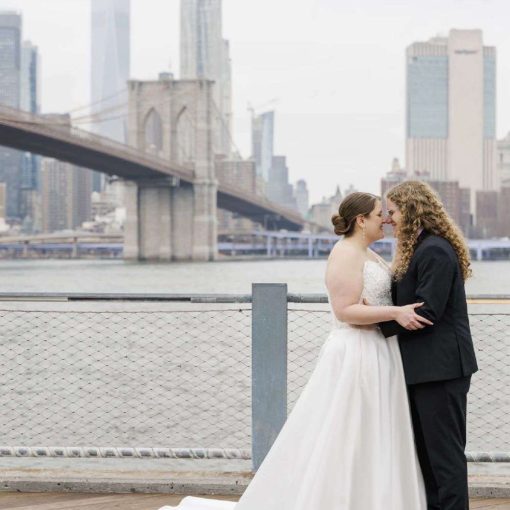 Anna and Aaron's urban NYC Wedding in the historic DUMBO area of Brooklyn. Anna and Aaron's urban NYC Wedding in the historic DUMBO area of Brooklyn.