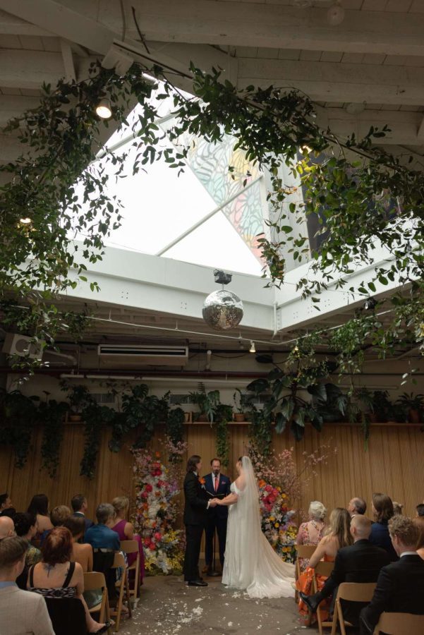 Mackenzie and Tom hosted their spring wedding ceremony in The Atrium at Rule of Thirds in Brooklyn, NY.