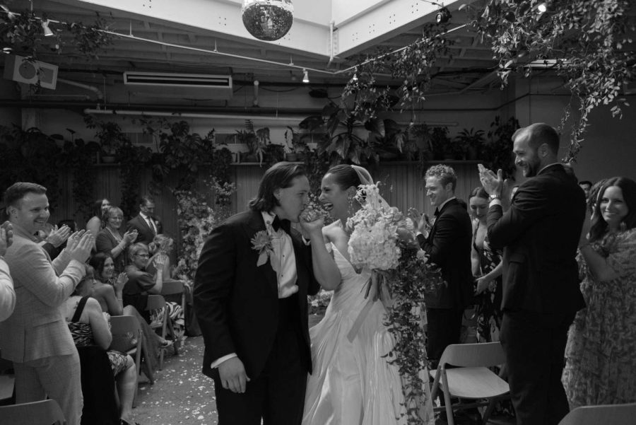 Mackenzie and Tom hosted their spring wedding ceremony in The Atrium at Rule of Thirds in Brooklyn, NY.