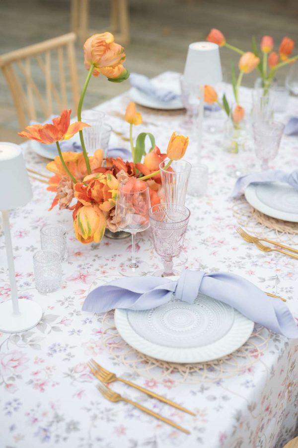 Table setting provided by Broadway Party Rentals and