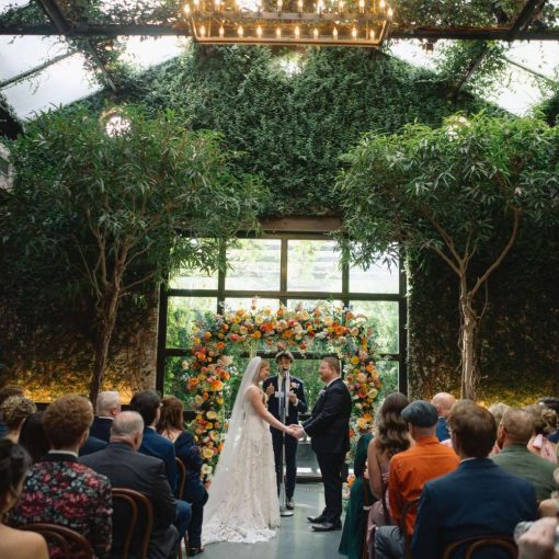 Sophie and David are hosting their wedding ceremony in the Greenhouse at the Foundry. Sophie and David are hosting their wedding ceremony in the Greenhouse at the Foundry.